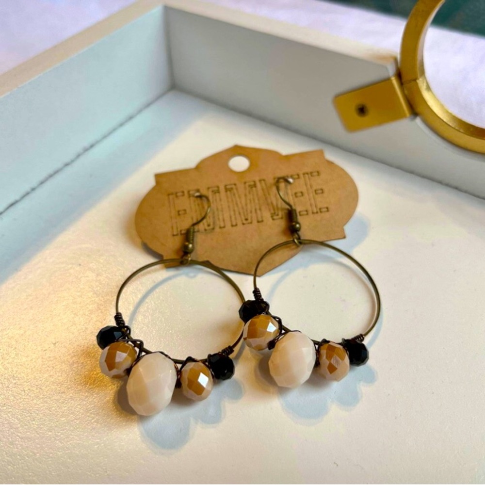 Handmade beaded hoops by envee jewlery